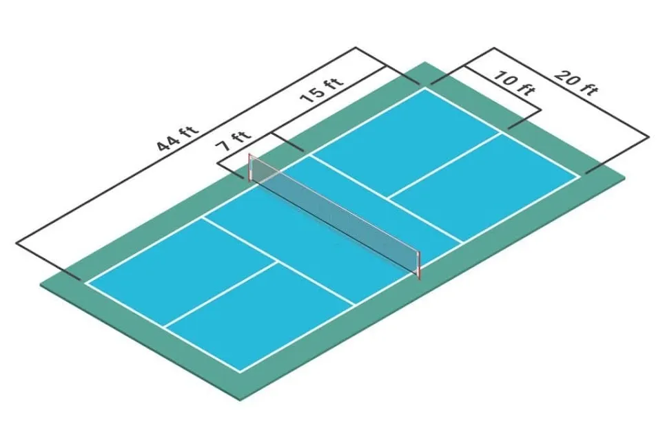 Dimensions of a Pickle Ball Court