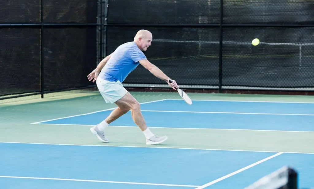 Old Man Playing Pickle Ball